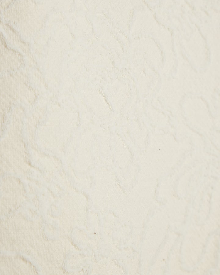 petite crema manica corta in jacquard t-shirt