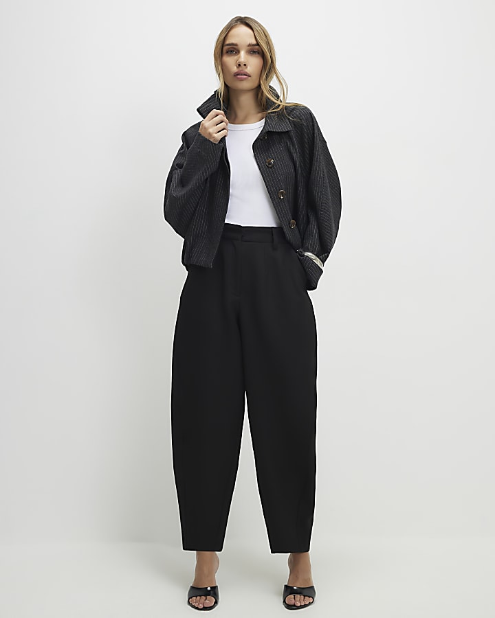 nero su misura tapered pantaloni