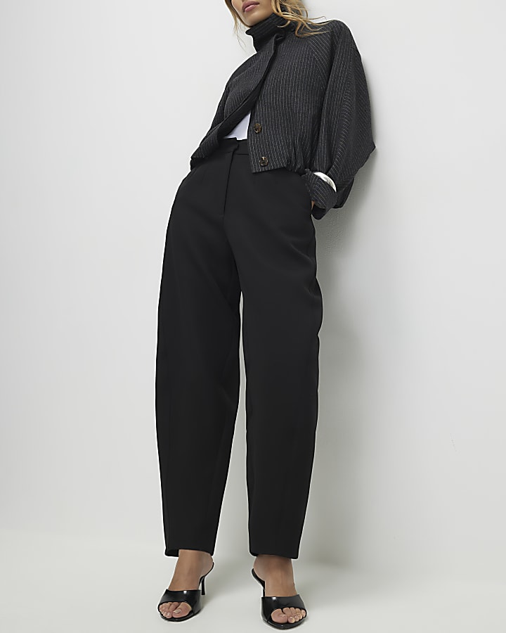 nero su misura tapered pantaloni
