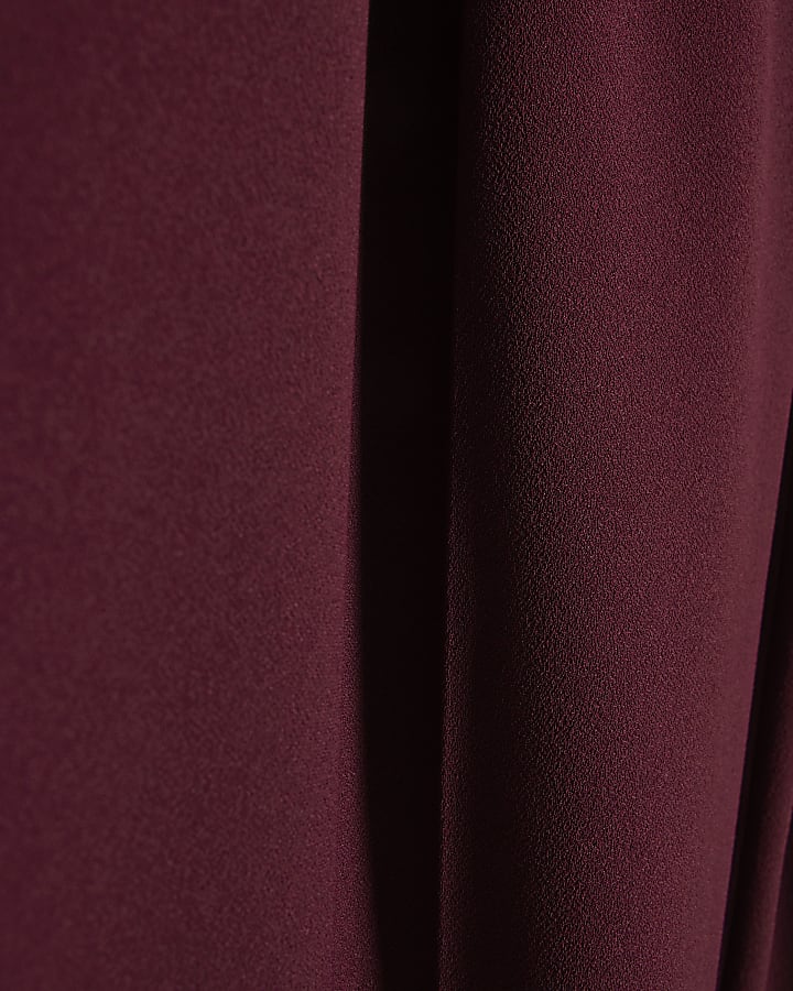 rosso drapey barile pantaloni a gamba