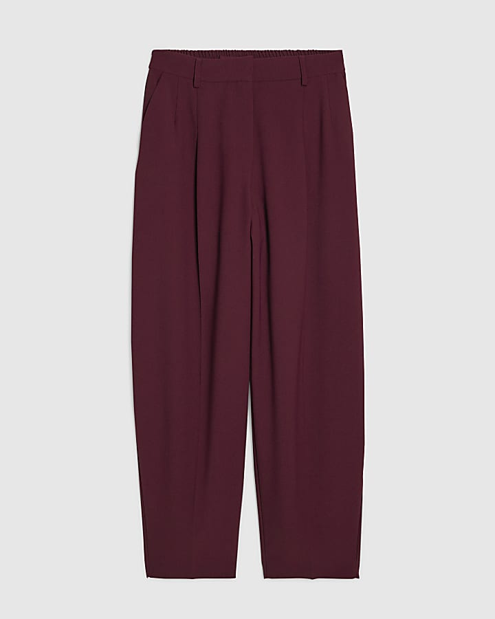 rosso drapey barile pantaloni a gamba