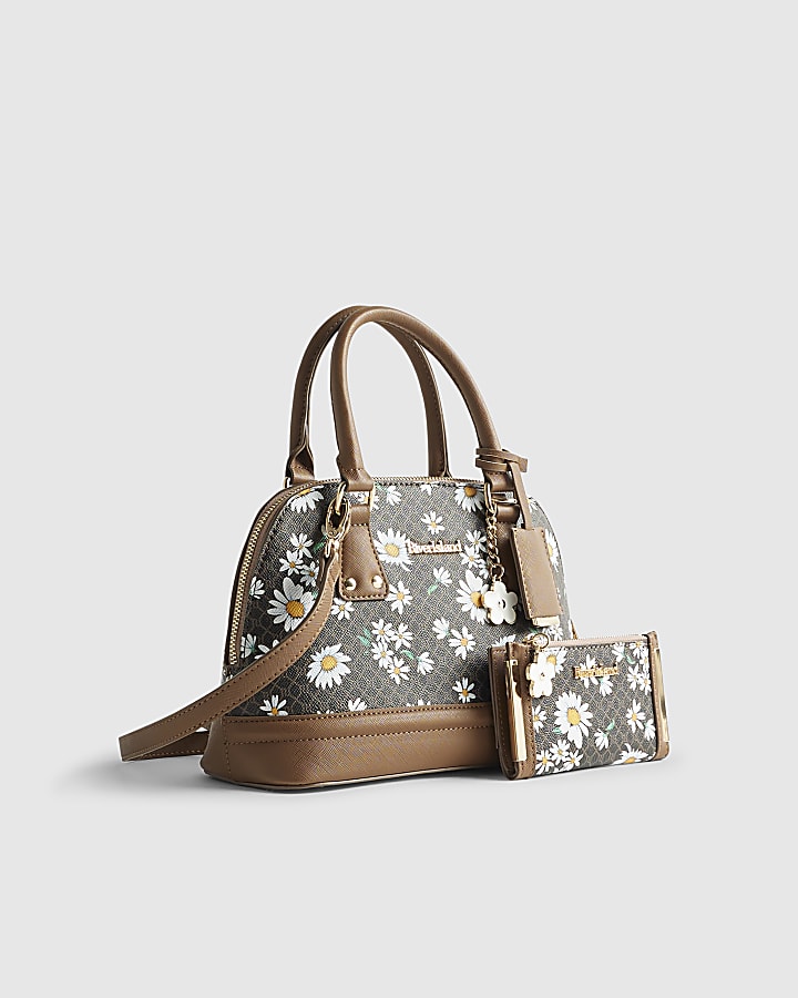 marrone monogram daisy tote bag bundle