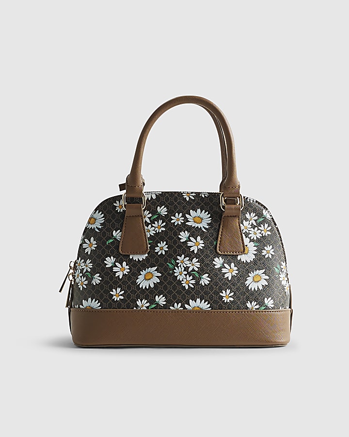 marrone monogram daisy tote bag bundle