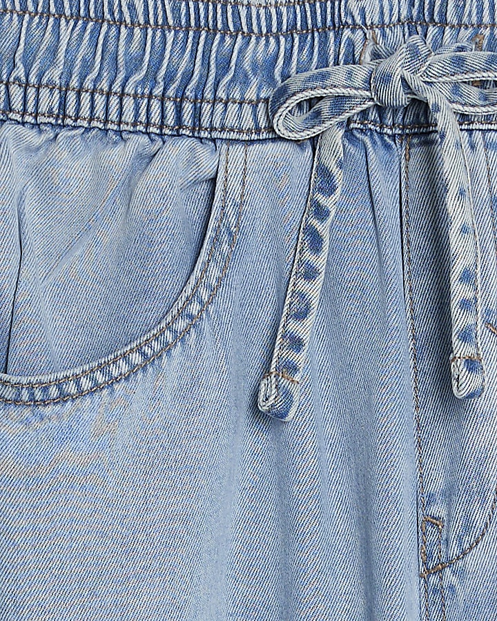 blu gamba larga stile pigiama jeans