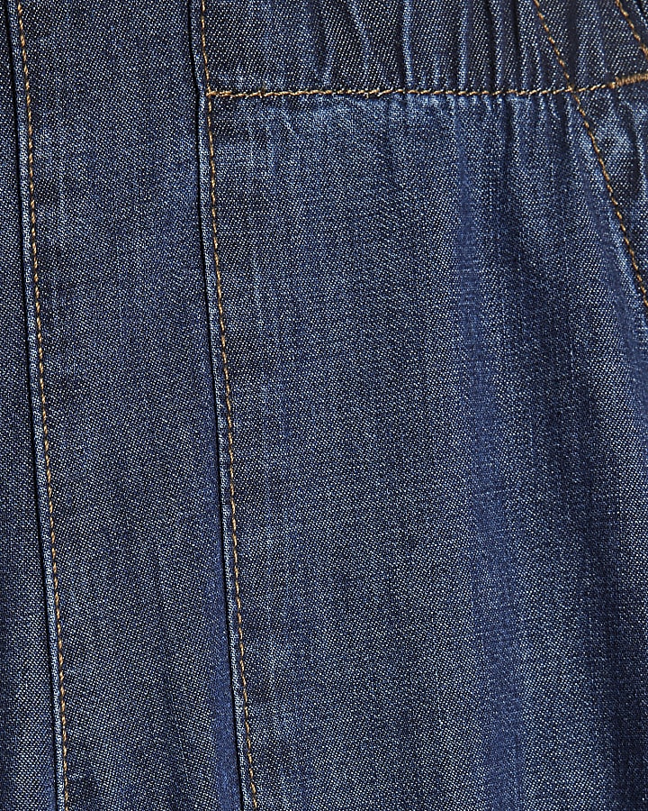 blu tirare jeans a gamba larga