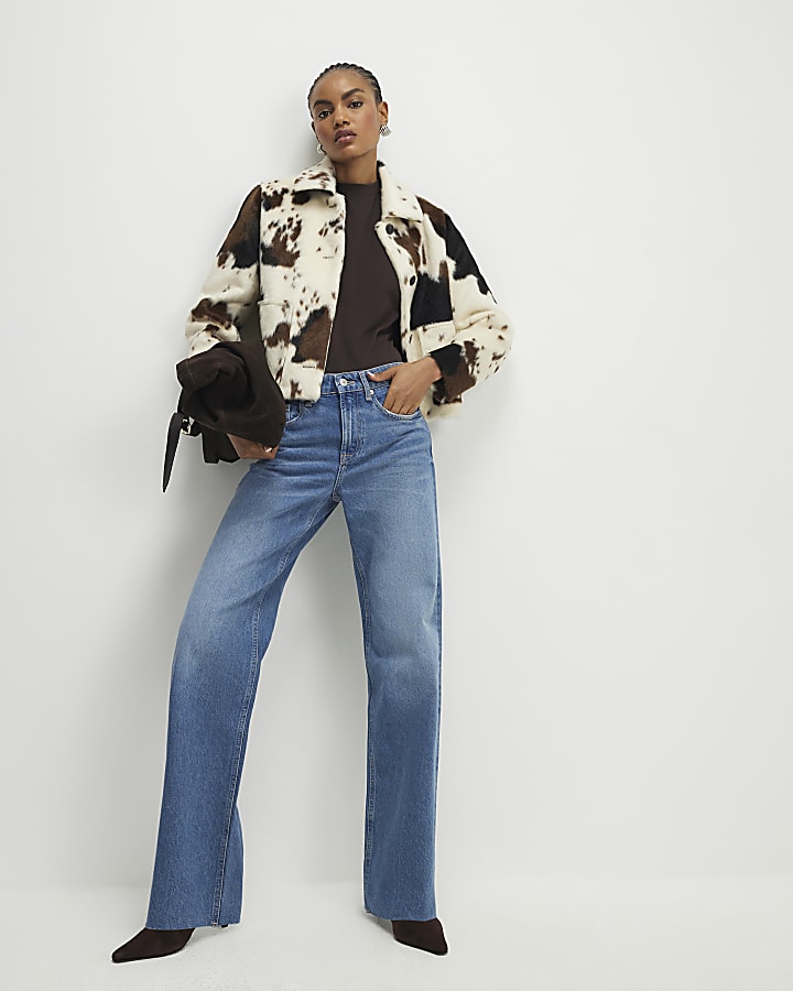 blu raw orlo jeans a gamba larga