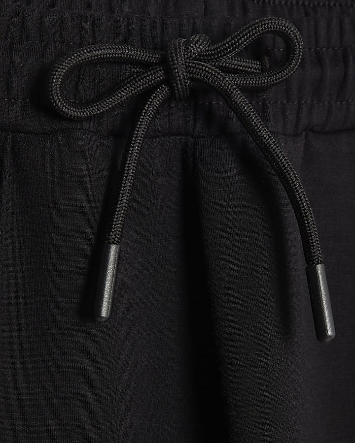black premium gamba larga nervature jogging