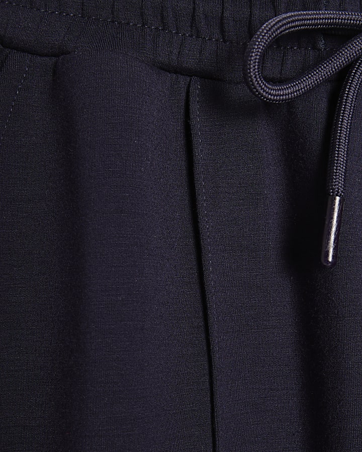 navy premium gamba larga nervature jogging