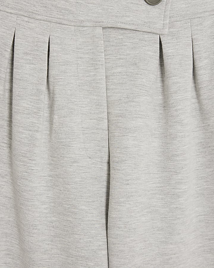 grigio su misura jersey pantaloni a gamba larga