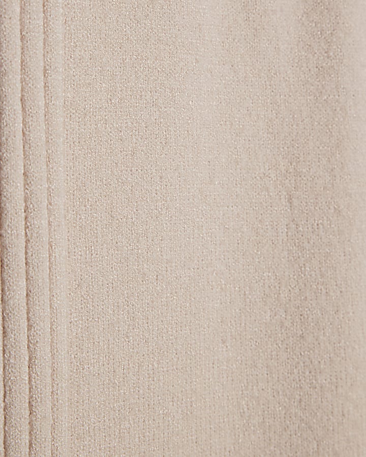 crema gamba in maglia a coste pantaloni