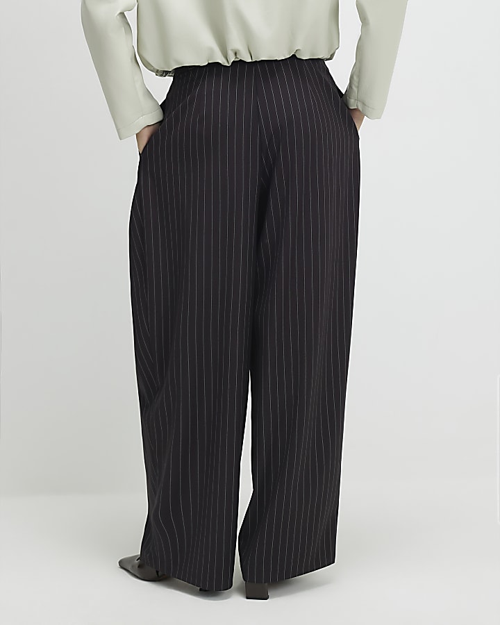 brown stripe pantaloni a gamba larga