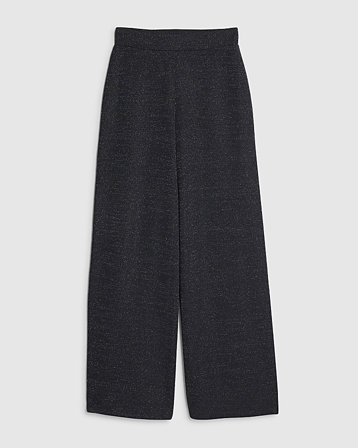 navy glitter pantaloni a gamba larga