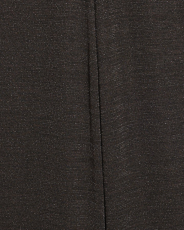 marrone glitter pantaloni a gamba larga