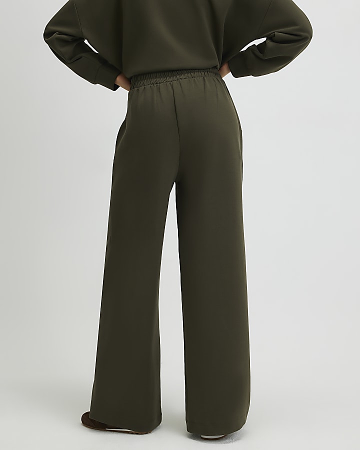 khaki jersey su misura pantaloni a gamba larga