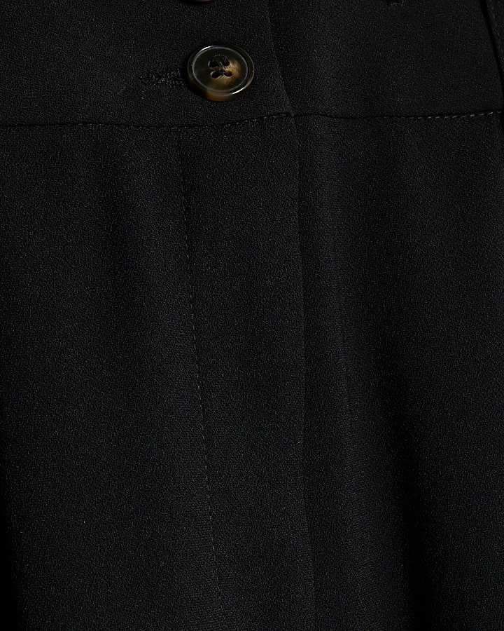 nera a pieghe pantaloni a gamba larga