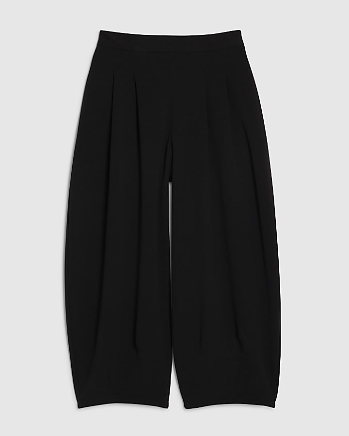 petite nero a palloncino a pieghe pantaloni a gamba