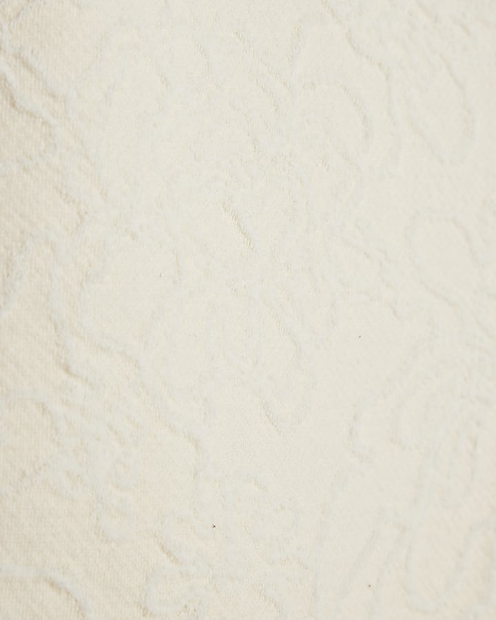 crema petite jacquard di larghezza dei pantaloni