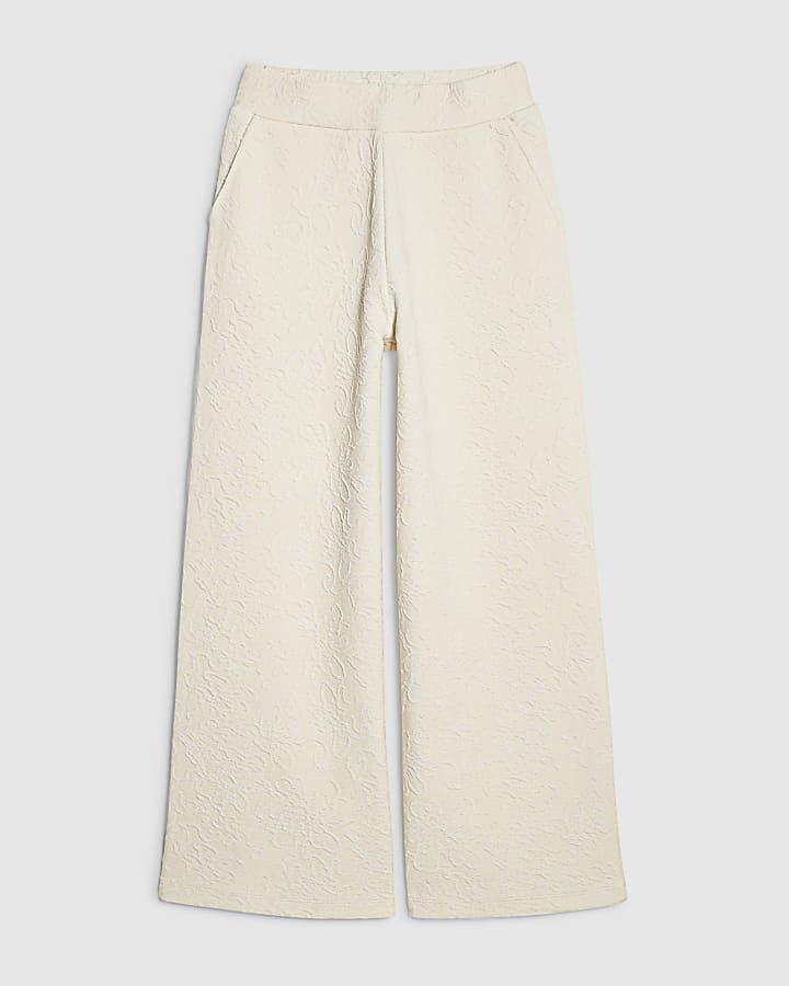 crema petite jacquard di larghezza dei pantaloni