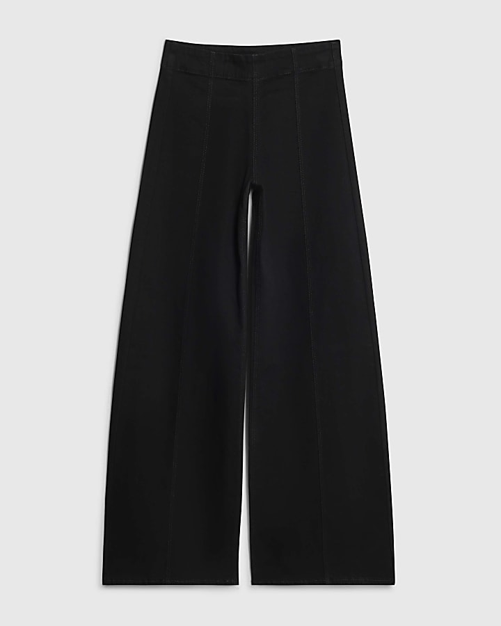 nero pull-on scolpire palazzo jeans