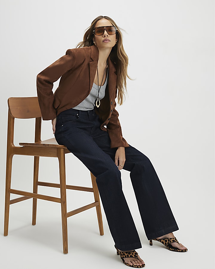 blue mid rise jeans bootcut